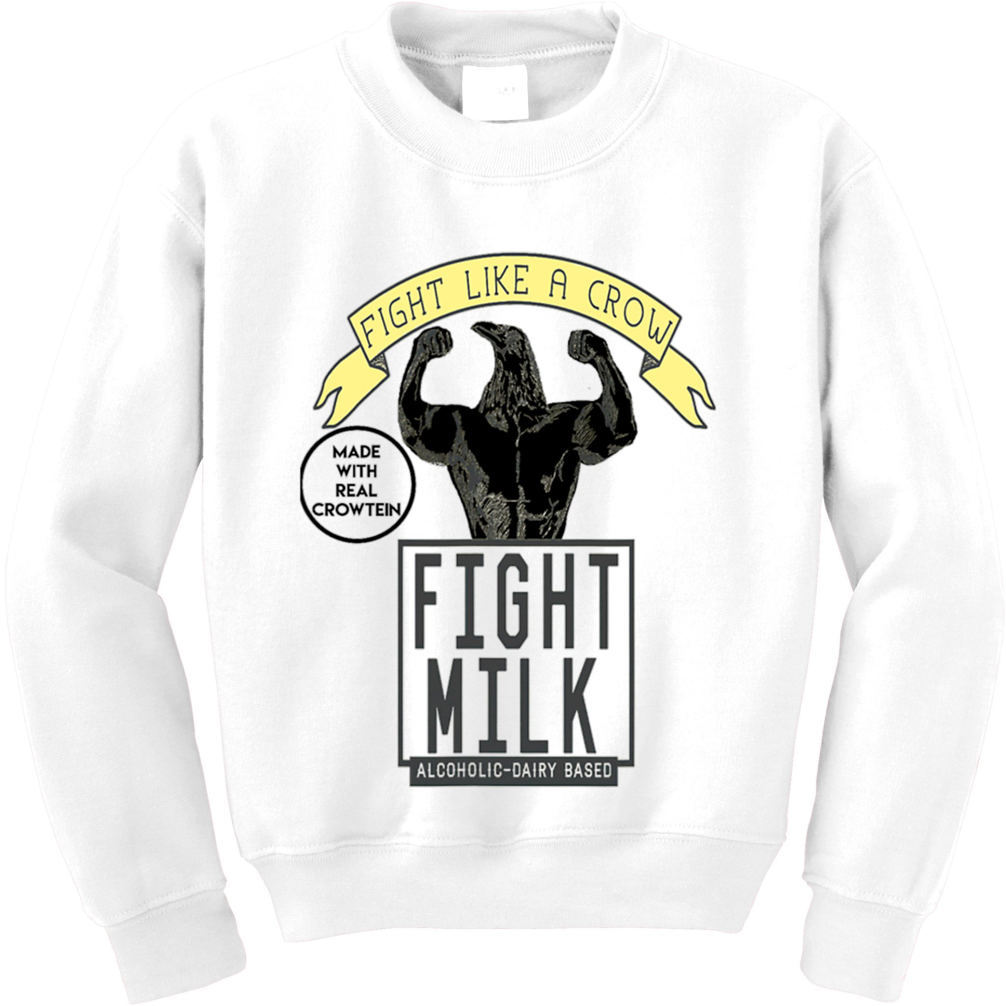 Fight Like A Crow Milk Kids Sweatshirt