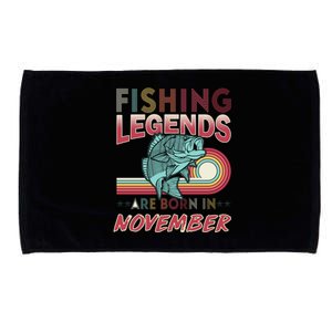 Fishing Legends Are Born In November Microfiber Hand Towel