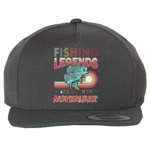 Fishing Legends Are Born In November Wool Snapback Cap