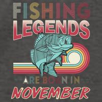 Fishing Legends Are Born In November Vector Backpack