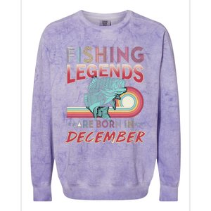 Fishing Legends Are Born In December Colorblast Crewneck Sweatshirt