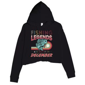 Fishing Legends Are Born In December Crop Fleece Hoodie