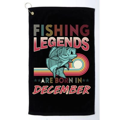 Fishing Legends Are Born In December Golf Towel