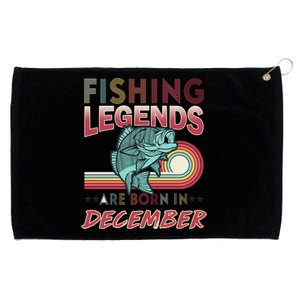 Fishing Legends Are Born In December Grommeted Golf Towel