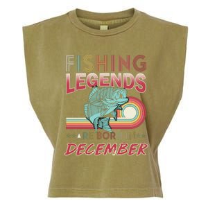 Fishing Legends Are Born In December Garment-Dyed Women's Muscle Tee