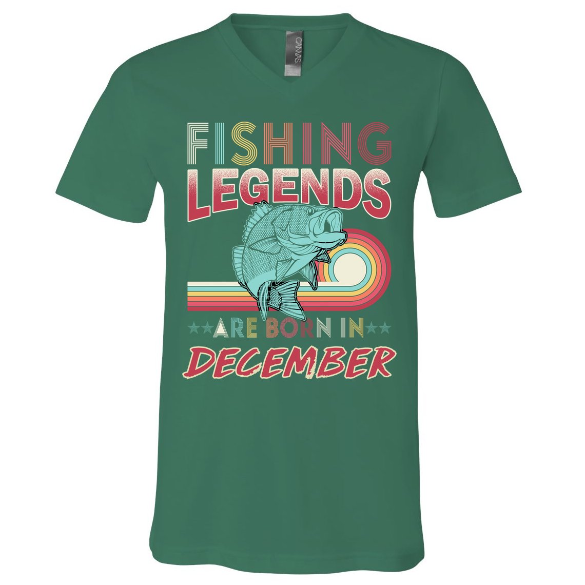 Fishing Legends Are Born In December V-Neck T-Shirt
