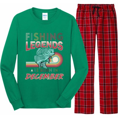 Fishing Legends Are Born In December Long Sleeve Pajama Set