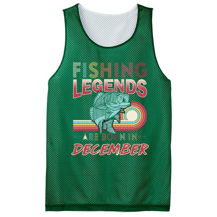 Fishing Legends Are Born In December Mesh Reversible Basketball Jersey Tank