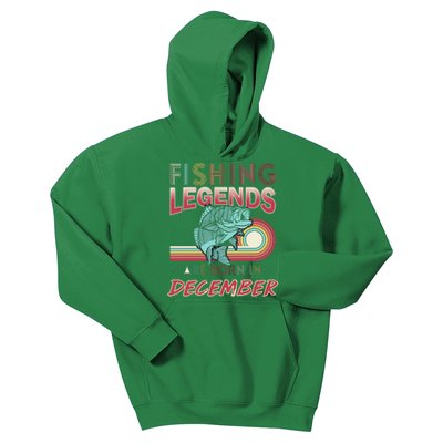 Fishing Legends Are Born In December Kids Hoodie