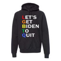 Funny LGBTQ Anti Biden Let's Get Biden To Quite Premium Hoodie