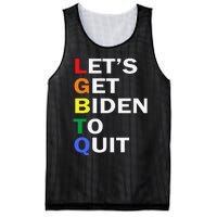 Funny LGBTQ Anti Biden Let's Get Biden To Quite Mesh Reversible Basketball Jersey Tank