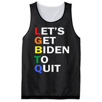 Funny LGBTQ Anti Biden Let's Get Biden To Quite Mesh Reversible Basketball Jersey Tank