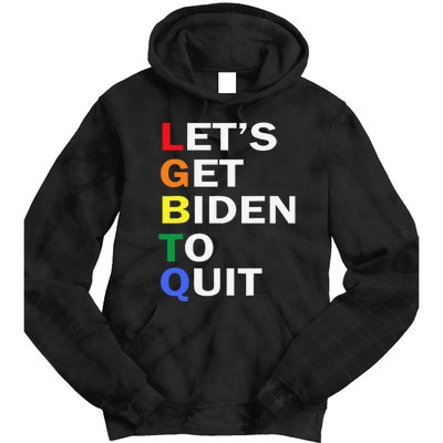 Funny LGBTQ Anti Biden Let's Get Biden To Quite Tie Dye Hoodie