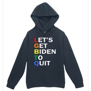 Funny LGBTQ Anti Biden Let's Get Biden To Quite Urban Pullover Hoodie