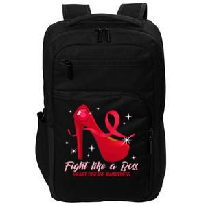 Fight Like A Boss Heart Health Heart Disease Awareness Gift Impact Tech Backpack