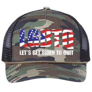 Funny Lgbtq Anti Biden LetS Get Biden To Quite Cool Gift Retro Rope Trucker Hat Cap