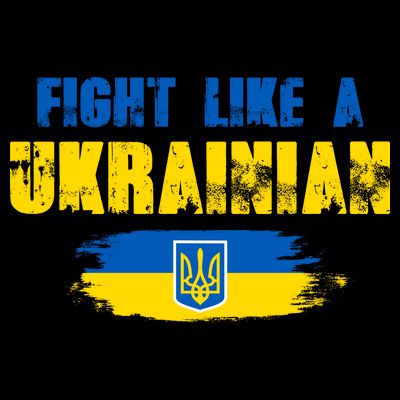 Fight Like A Ukrainian I Stand With Ukraine Support Trident Flag T-Shirt