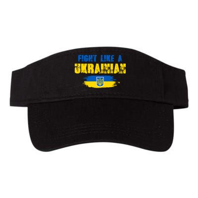 Fight Like A Ukrainian I Stand With Ukraine Support Trident Flag Visor