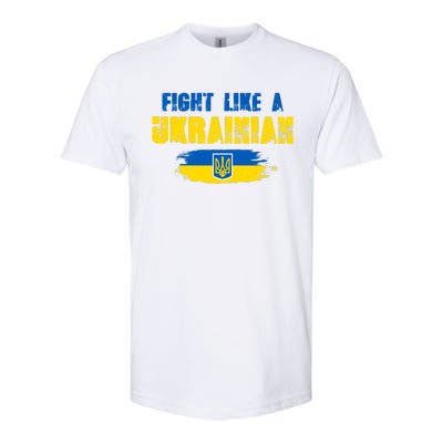 Fight Like A Ukrainian I Stand With Ukraine Support Trident Flag Softstyle® CVC T-Shirt