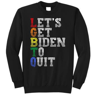 Funny LGBTQ Anti Biden Let's Get Biden To Quite Sweatshirt