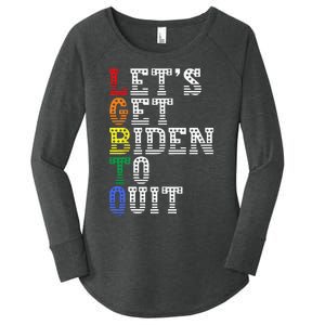 Funny LGBTQ Anti Biden Let's Get Biden To Quite Women's Perfect Tri Tunic Long Sleeve Shirt