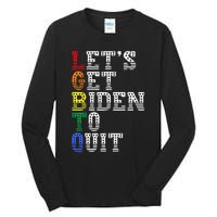 Funny LGBTQ Anti Biden Let's Get Biden To Quite Tall Long Sleeve T-Shirt