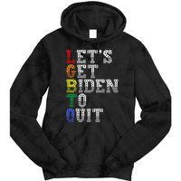 Funny LGBTQ Anti Biden Let's Get Biden To Quite Tie Dye Hoodie