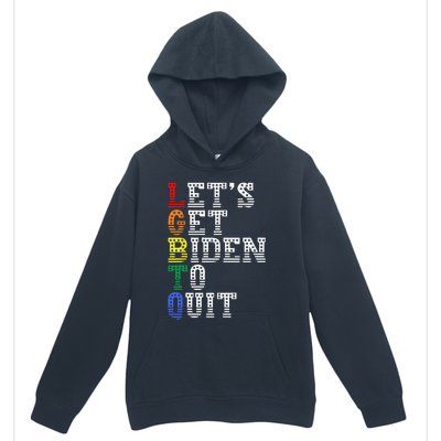 Funny LGBTQ Anti Biden Let's Get Biden To Quite Urban Pullover Hoodie