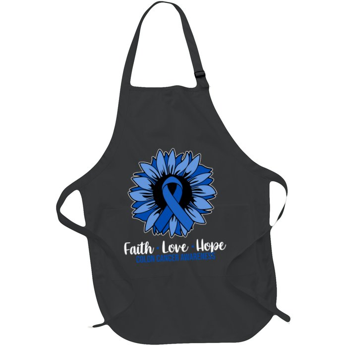 Faith Love And Hope Colon Cancer Awareness Sunflower Apron