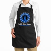 Faith Love And Hope Colon Cancer Awareness Sunflower Apron