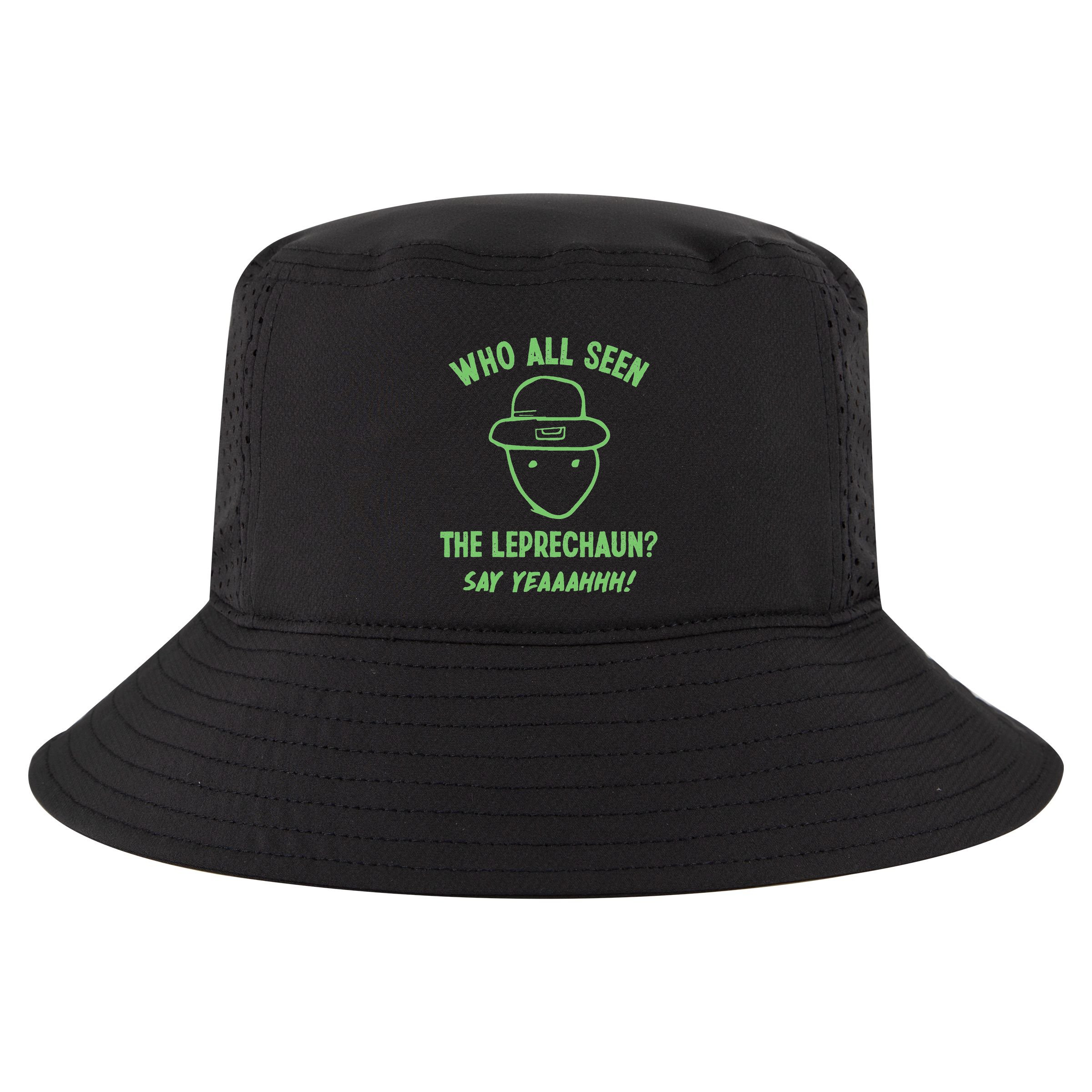 Funny Leprechaun Amateur Sketch Meme Irish St Patricks Day Cool Comfort Performance Bucket Hat