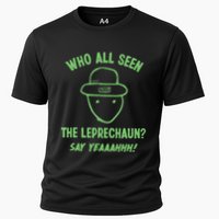 Funny Leprechaun Amateur Sketch Meme Irish St Patricks Day Cooling Performance Crew T-Shirt