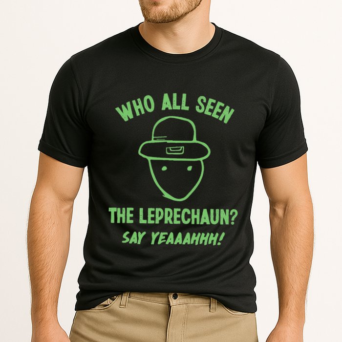 Funny Leprechaun Amateur Sketch Meme Irish St Patricks Day Cooling Performance Crew T-Shirt