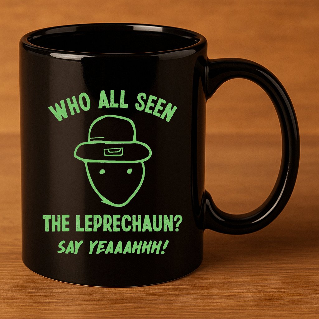 Funny Leprechaun Amateur Sketch Meme Irish St Patricks Day 11oz C Handle Ceramic Mug