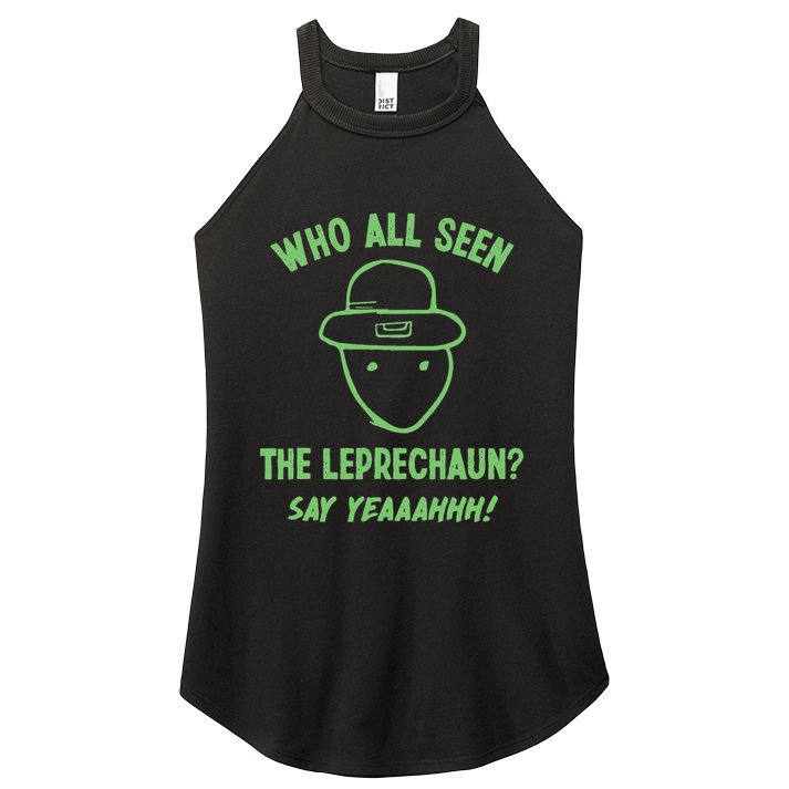 Funny Leprechaun Amateur Sketch Meme Irish St Patricks Day Women's Perfect Tri Rocker Tank