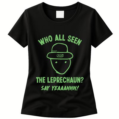 Funny Leprechaun Amateur Sketch Meme Irish St Patricks Day Womens T-Shirt