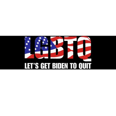 Funny LGBTQ Anti Biden Let's Get Biden To Quite Bumper Sticker