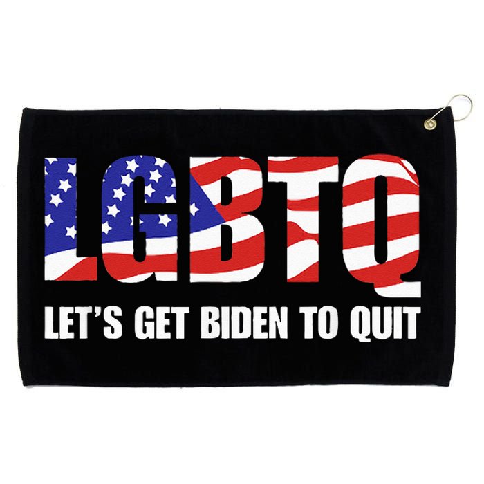 Funny LGBTQ Anti Biden Let's Get Biden To Quite Grommeted Golf Towel