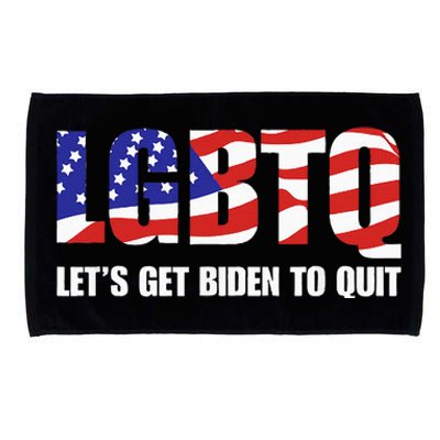 Funny LGBTQ Anti Biden Let's Get Biden To Quite Microfiber Hand Towel