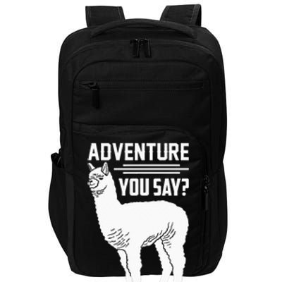 Funny Llama Adventure Alpaca My Bags Travel Impact Tech Backpack