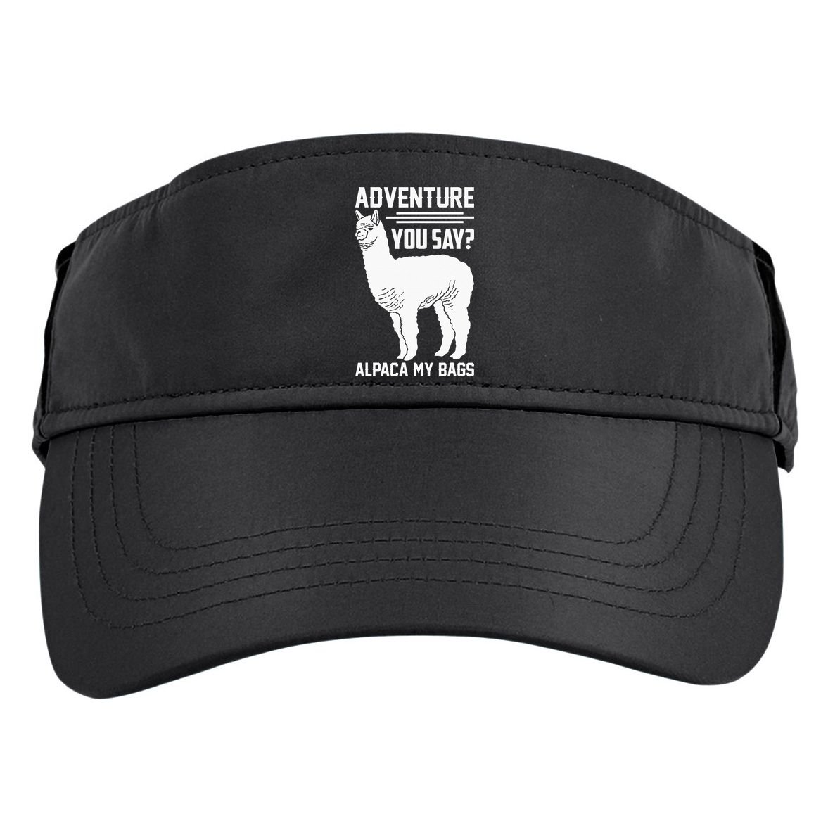 Funny Llama Adventure Alpaca My Bags Travel Adult Drive Performance Visor