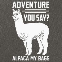 Funny Llama Adventure Alpaca My Bags Travel Cotton Canvas Backpack