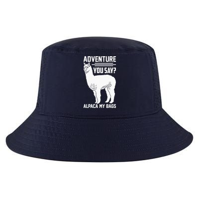 Funny Llama Adventure Alpaca My Bags Travel Cool Comfort Performance Bucket Hat