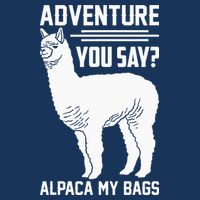 Funny Llama Adventure Alpaca My Bags Travel Cooling Performance Crew T-Shirt