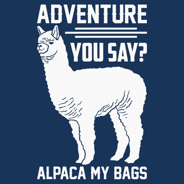 Funny Llama Adventure Alpaca My Bags Travel Apron