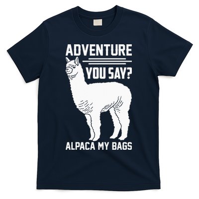 Funny Llama Adventure Alpaca My Bags Travel T-Shirt