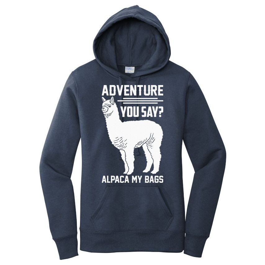 Funny Llama Adventure Alpaca My Bags Travel Women's Pullover Hoodie