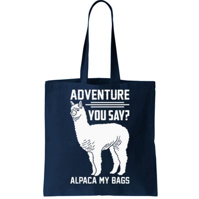 Funny Llama Adventure Alpaca My Bags Travel Tote Bag