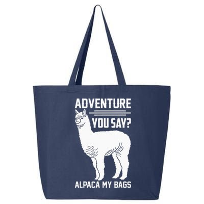 Funny Llama Adventure Alpaca My Bags Travel 25L Jumbo Tote