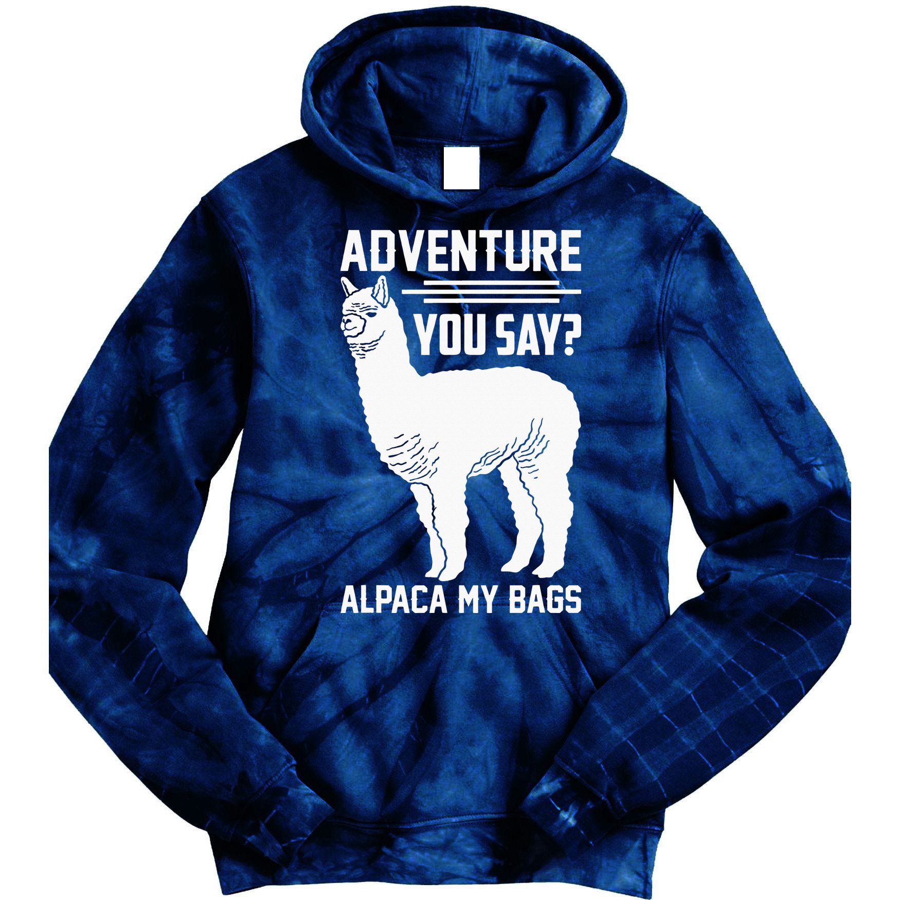 Funny Llama Adventure Alpaca My Bags Travel Tie Dye Hoodie